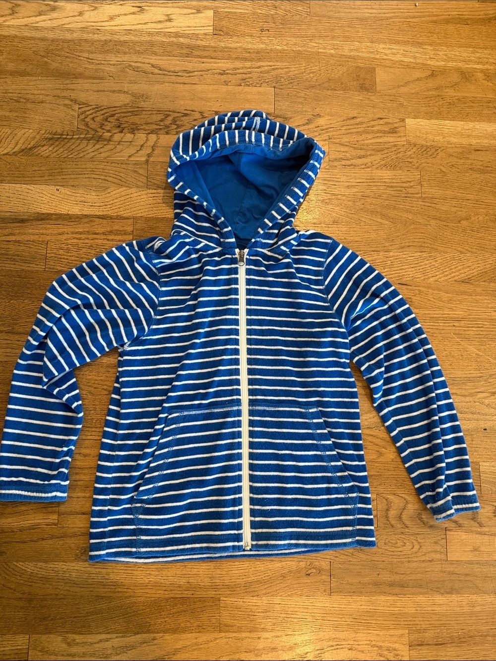 Kids Hanna Andersson Blue and White Striped swim cover size 10
